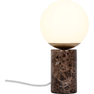 Lampa stołowa Nordlux Lilly | Szklana kula, brązowy marmur