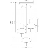 Lampa wisząca szklana Torni III | Ummo - Elegancki Design