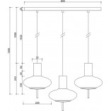 Lampa Wisząca Potrójna Biała Torni III | Ummo