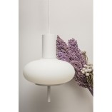 Lampa wisząca szklana Torni | Biała, E27 | Sklep Ummo