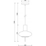 Lampa wisząca szklana Torni | Biała, E27 | Sklep Ummo