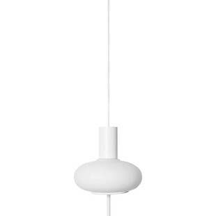 Lampa wisząca szklana Torni | Biała, E27 | Sklep Ummo