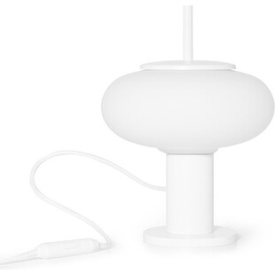 Lampa stołowa szklana Torni biała Ummo | Eleganckie oświetlenie