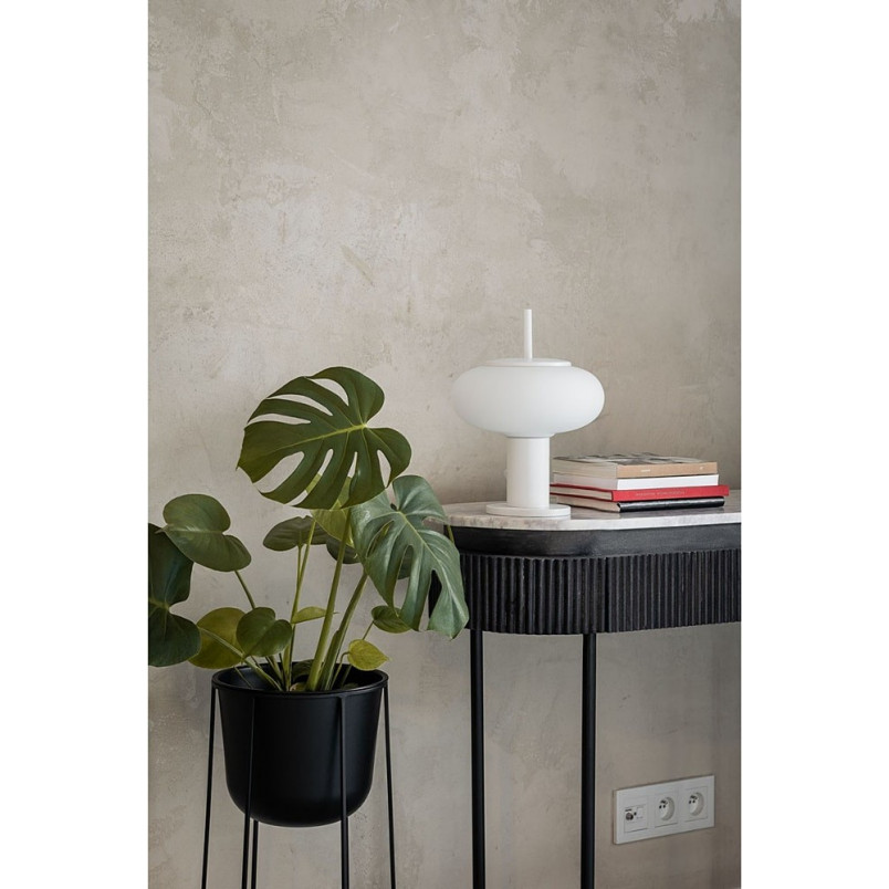 Lampa stołowa szklana Torni biała Ummo | Eleganckie oświetlenie