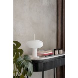 Lampa stołowa szklana Torni biała Ummo | Eleganckie oświetlenie