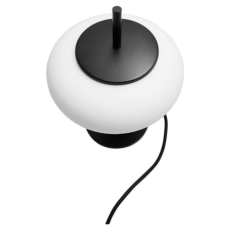 Lampa stołowa szklana Torni biało-czarna Ummo - Elegancki Design