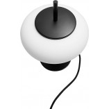 Lampa stołowa szklana Torni biało-czarna Ummo - Elegancki Design