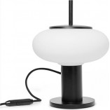 Lampa stołowa szklana Torni biało-czarna Ummo - Elegancki Design