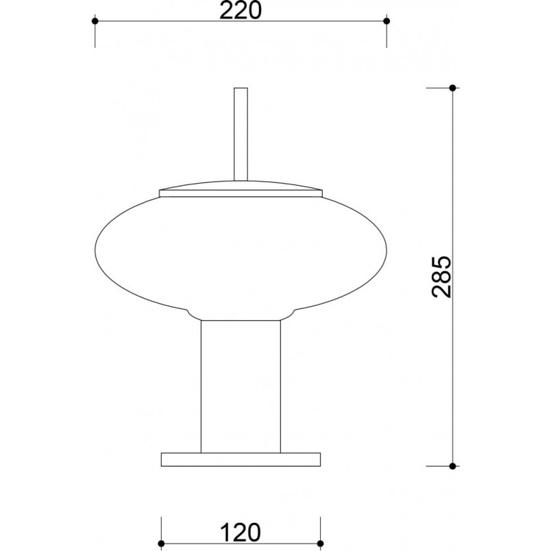 Lampa stołowa szklana Torni biało-czarna Ummo - Elegancki Design