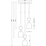 Lampa wisząca Supuru III - czarna/złota | Ummo - Design i Jakość