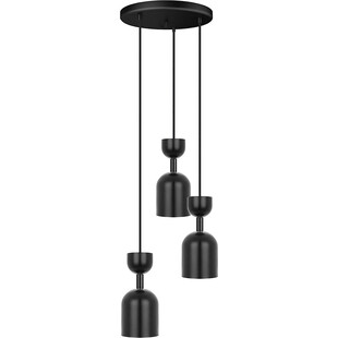 Lampa wisząca Supuru III - czarna, designerska, 3 punkty | Ummo