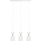 Lampa Wisząca Supuru III - Biało-Złota, 3 Punkty | Ummo