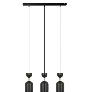 Lampa wisząca Supuru III | Czarna z złotem - Ummo