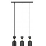 Lampa wisząca Supuru III | Czarna z złotem - Ummo