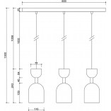 Lampa Wisząca Supuru III - 3 punktowa, Biała | Ummo