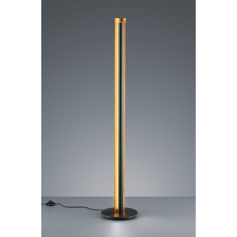 Lampa podłogowa Texel czarna Trio | Nowoczesne oświetlenie