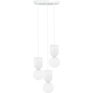 Lampa wisząca Luoti - 3 szklane kule, biała | Ummo