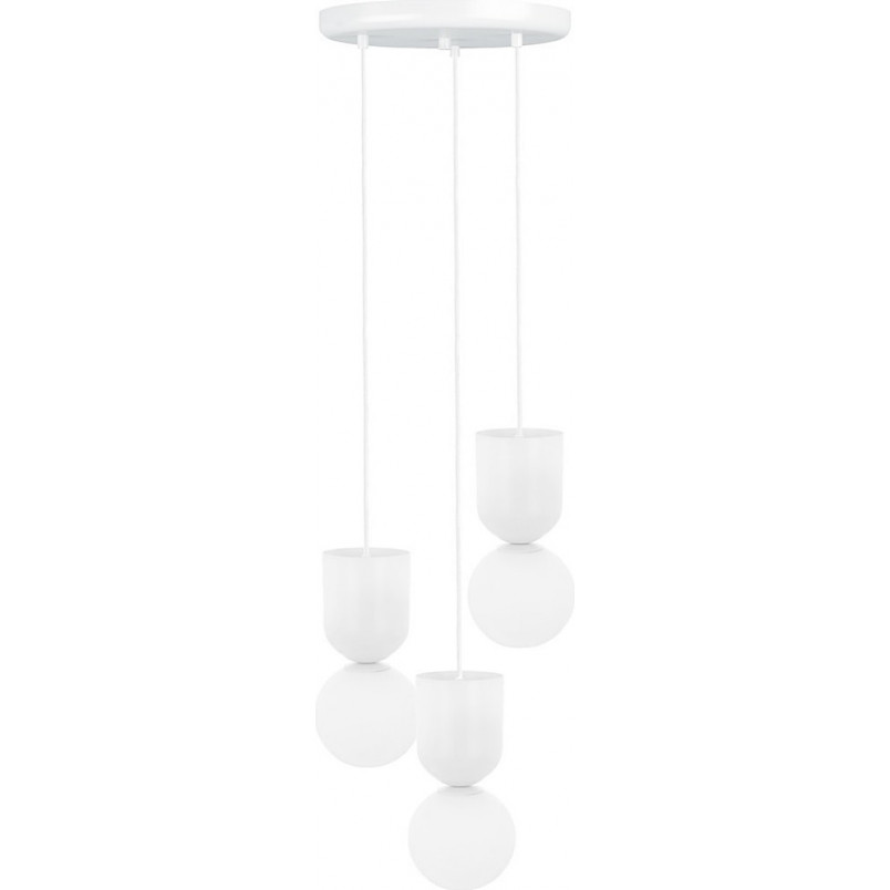 Lampa wisząca Luoti - 3 szklane kule, biała | Ummo
