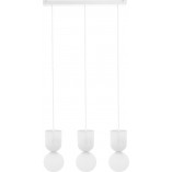 Lampa Wisząca Luoti | 3 Szkło, Biała, 60cm | Ummo