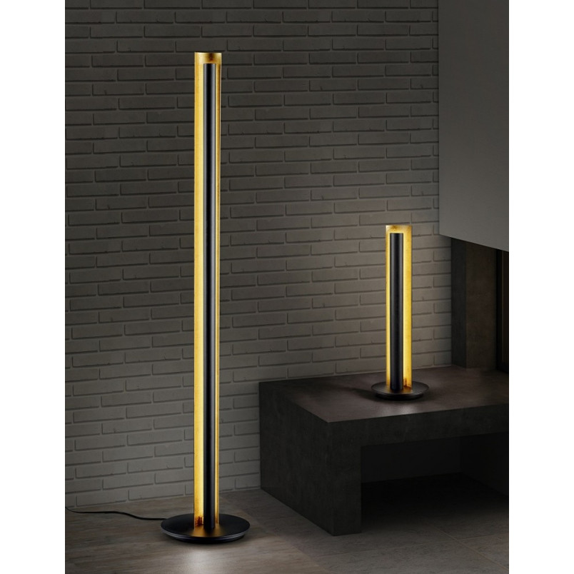 Lampa podłogowa Texel czarna Trio | Nowoczesne oświetlenie