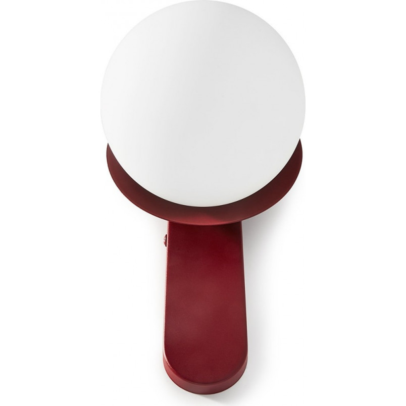 Kinkiet szklany Kuul 15cm biało-burgundowy Ummo | Sklep z Lampami