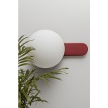 Kinkiet szklany Kuul 15cm biało-burgundowy Ummo | Sklep z Lampami