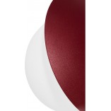 Plafon szklany Kuul 20cm | Biało-burgundowy Ummo - Sklep z Lampami