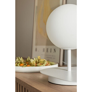 Lampa stołowa szklana Hanea ST biała Ummo | Sklep Lamp