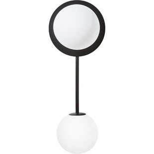 Kinkiet Furiko: 2 szklane kule, biało-czarny | Ummo