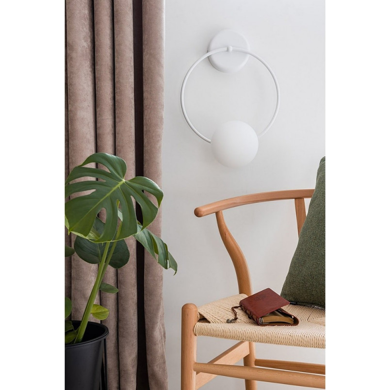 Kinkiet szklany Fuppu B biały Ummo | Design i elegancja