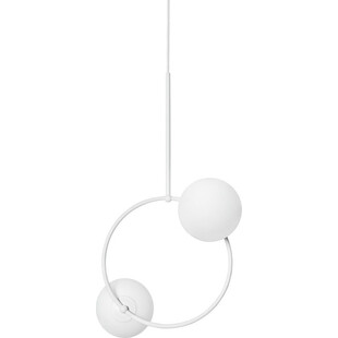 Lampa wisząca Fuppu: 2 szkłane kule, design Ummo