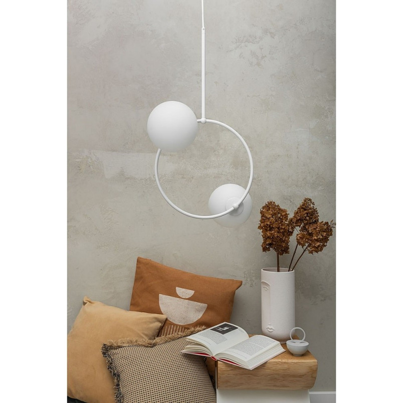 Lampa wisząca Fuppu: 2 szkłane kule, design Ummo
