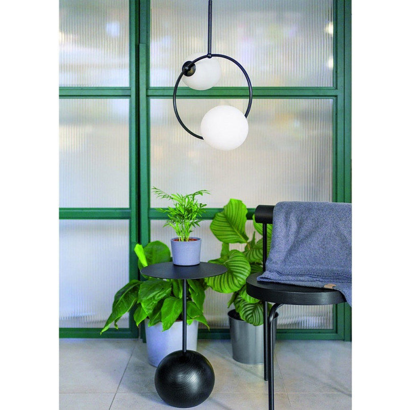 Lampa wisząca Fuppu A: Designerskie kule biało-czarne | Ummo