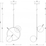Lampa wisząca Fuppu A: Designerskie kule biało-czarne | Ummo