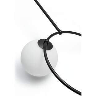 Lampa wisząca Fuppu A: Designerskie kule biało-czarne | Ummo