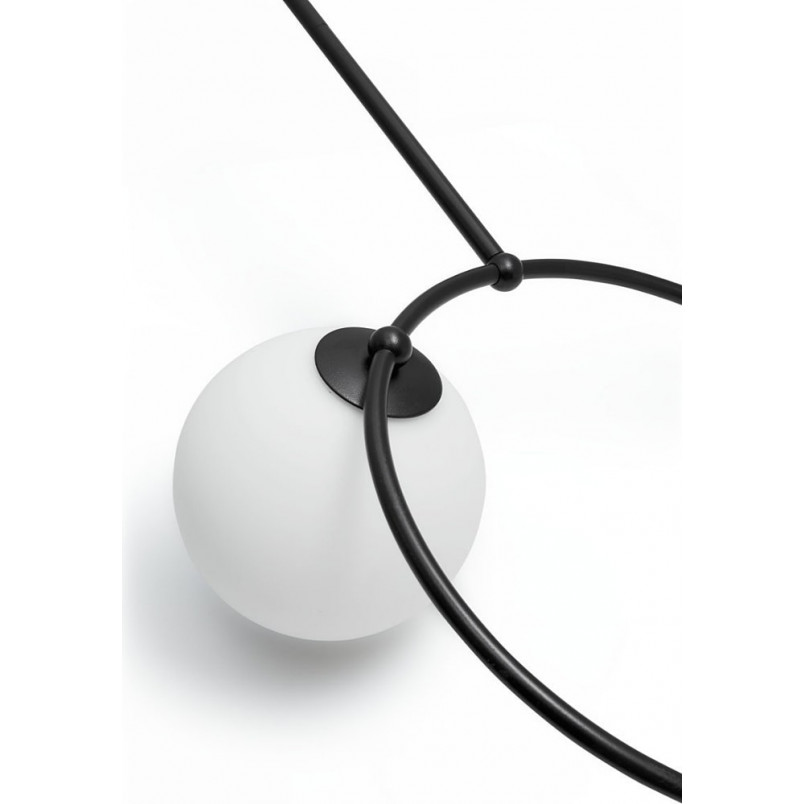 Lampa wisząca Fuppu A: Designerskie kule biało-czarne | Ummo