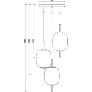 Lampa Wisząca Epli Mini III | Szklana, Czarno-Biała | Ummo