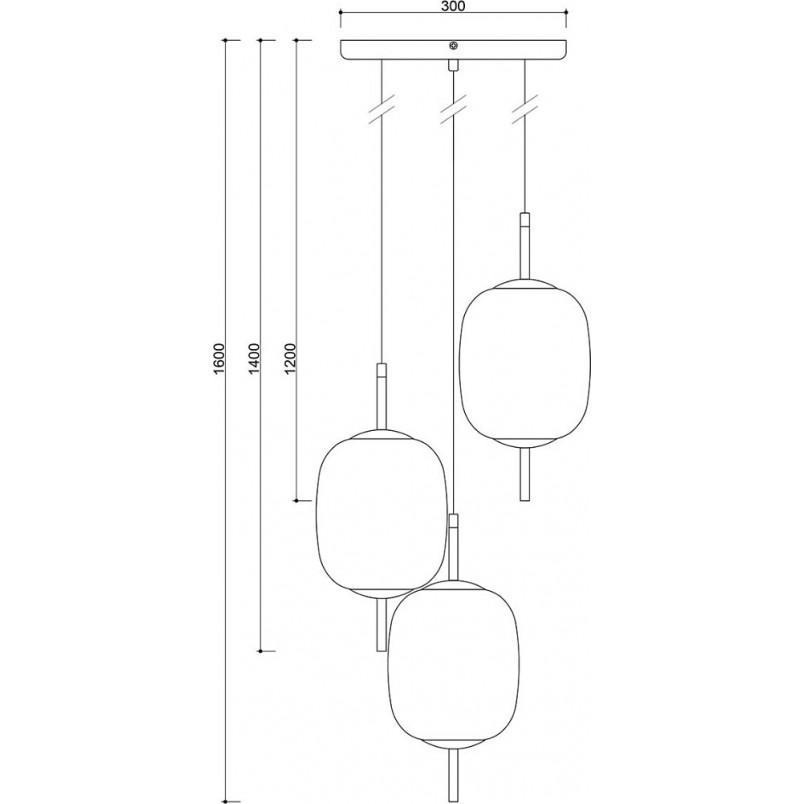 Lampa Wisząca Epli Mini III | Szklana, Czarno-Biała | Ummo
