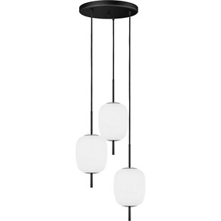Lampa Wisząca Epli Mini III | Szklana, Czarno-Biała | Ummo