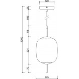 Lampa Wisząca Szklana Epli Czarno-Biała Ummo | Design i Jakość