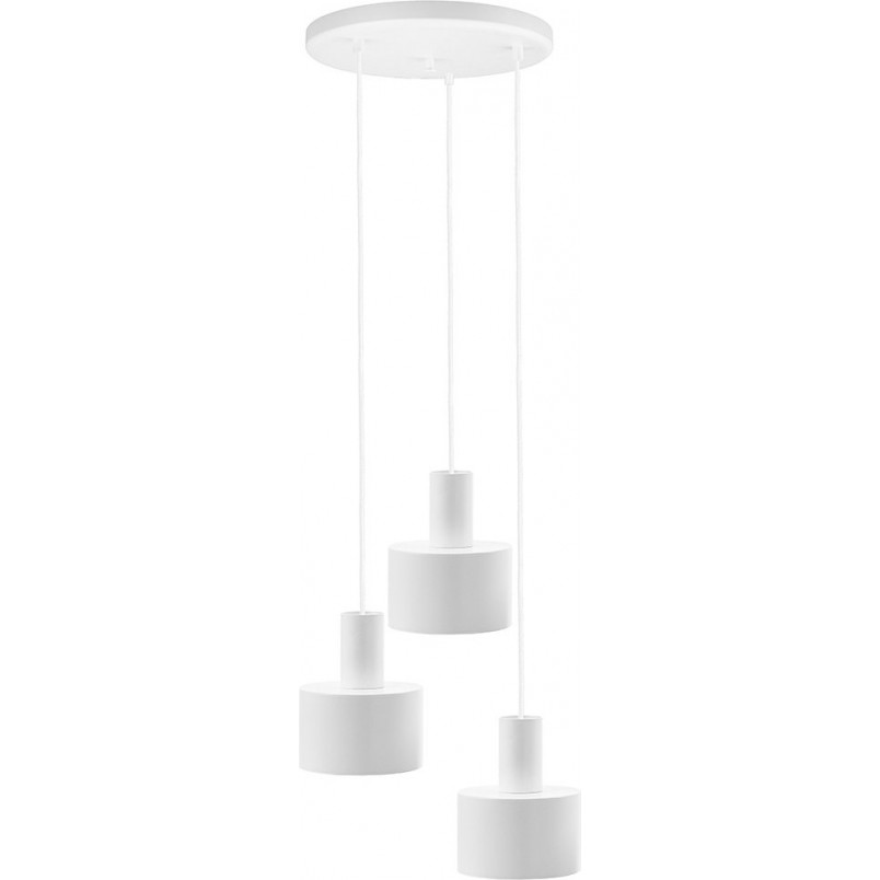 Lampa Wisząca Loft Enkel III | Biała, 3 punkty | Ummo