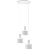 Lampa Wisząca Loft Enkel III | Biała, 3 punkty | Ummo