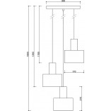 Lampa Wisząca Loft Enkel III | Czarna, Metalowa | Ummo