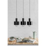 Lampa Wisząca Loft Enkel III | Czarna, Metalowa | Ummo