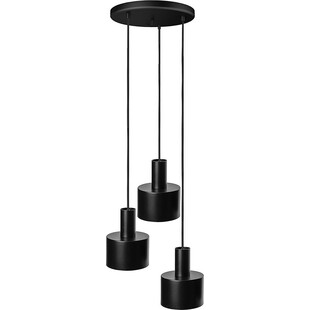 Lampa Wisząca Loft Enkel III | Czarna, Metalowa | Ummo