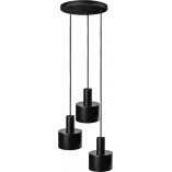 Lampa Wisząca Loft Enkel III | Czarna, Metalowa | Ummo