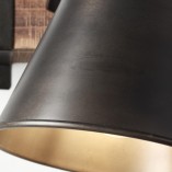 Kinkiet Loft Decca | Czarna Stal i Drewno | Brilliant