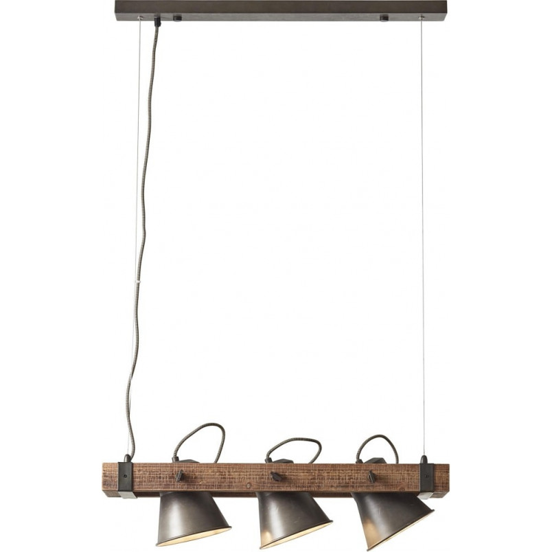 Lampa Wisząca Decca III | Loftowa Belka Czarna - Brilliant