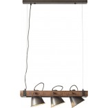 Lampa Wisząca Decca III | Loftowa Belka Czarna - Brilliant
