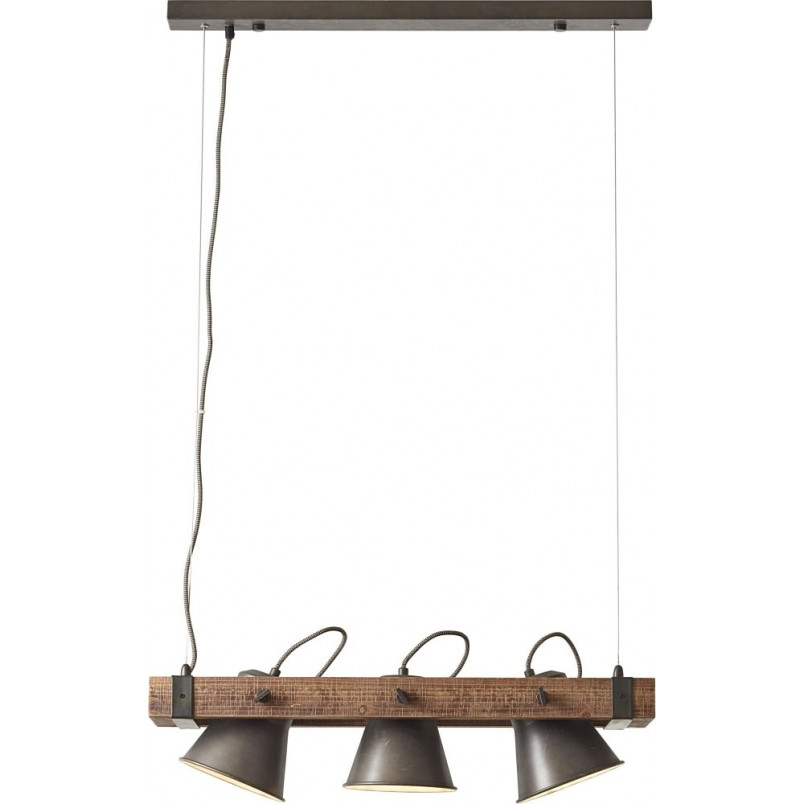Lampa Wisząca Decca III | Loftowa Belka Czarna - Brilliant